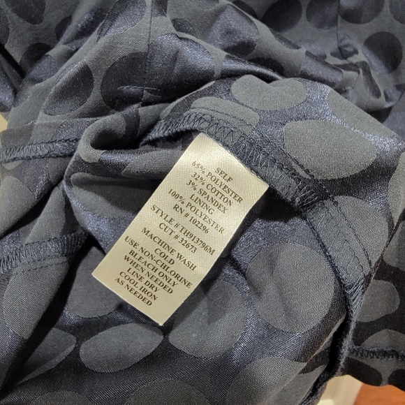 Connected Apparel Blue Polka Dot Sheath Dress - Picture 13 of 13